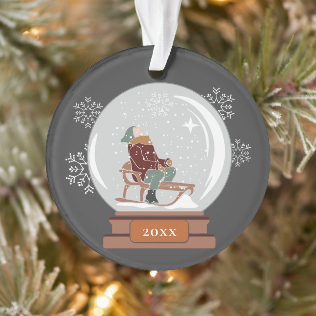 Weihnachtsschneeglobe | Person im Schnee Ornament (Baum)