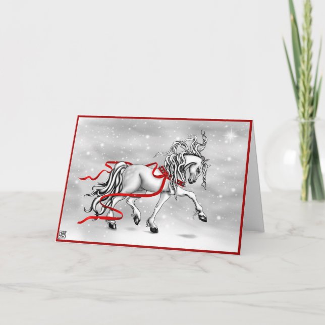 Weihnachtsschneeglocken Feiertagskarte (Vorderseite)