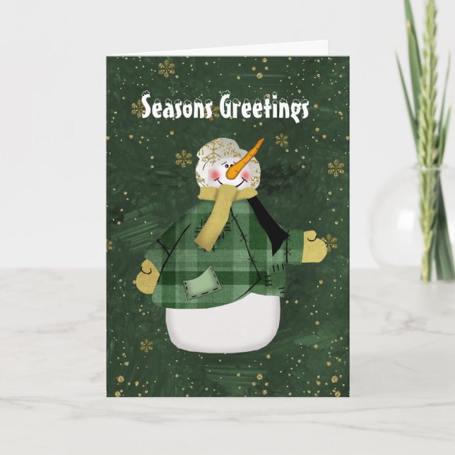 Weihnachtsschneekarte Feiertagskarte (Vorderseite)