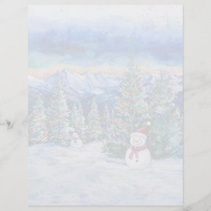 Weihnachtsschneemann - 8,5" x 11" Stationierblech