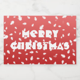 Weihnachtsschneemann Alkoholflaschenetikett