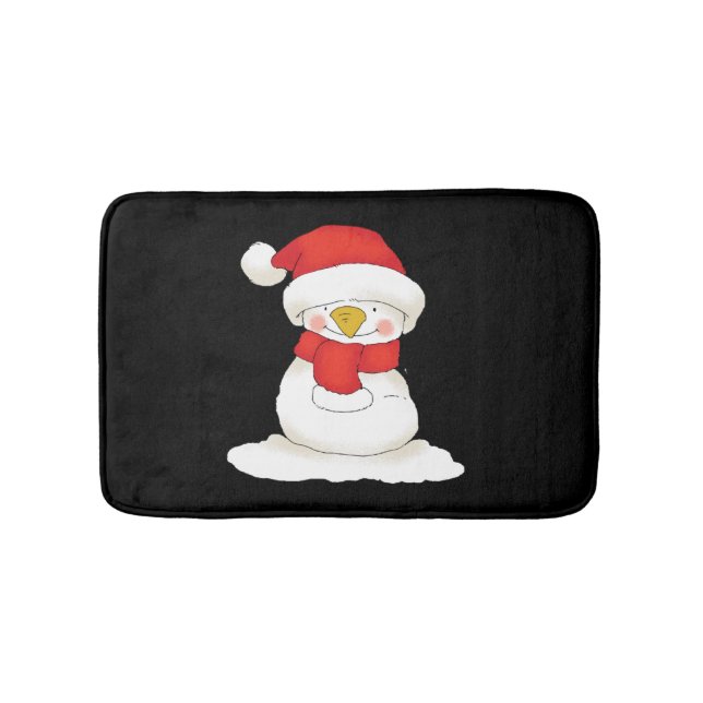 Weihnachtsschneemann Badematte (Vorderseite)