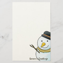 WeihnachtsSchneemann-Briefpapier Briefpapier