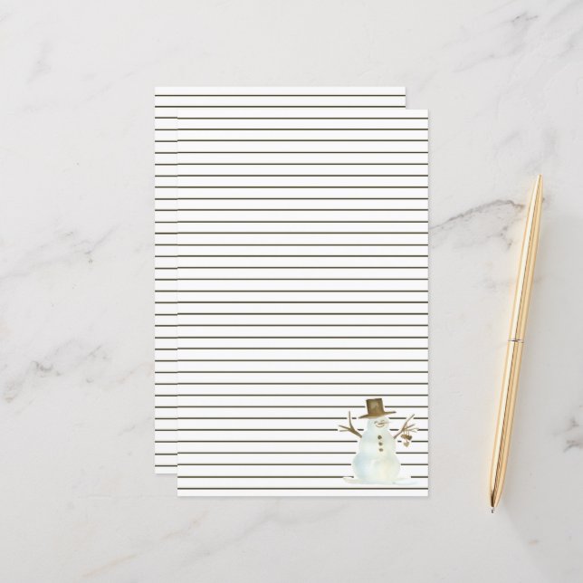 Weihnachtsschneemann Brown Linde Personalisierter  (Vorderseite/Rückseite Beispiel)