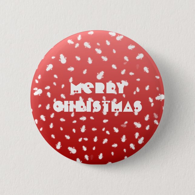 Weihnachtsschneemann Button (Vorderseite)