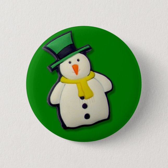 WeihnachtsSchneemann Button (Vorderseite)