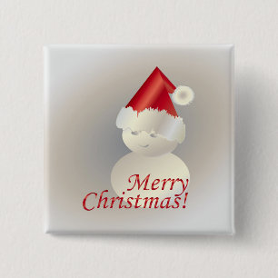 Weihnachtsschneemann Button