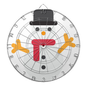 Weihnachtsschneemann Emoji Dartscheibe