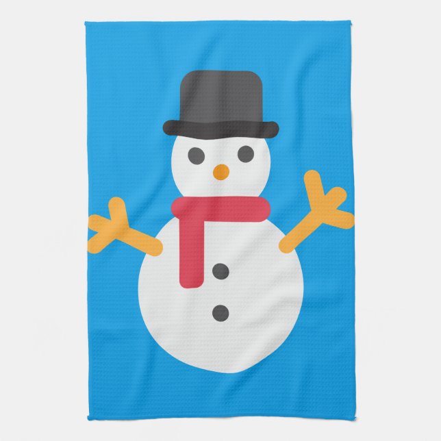 Weihnachtsschneemann Emoji Handtuch (Vertikal)