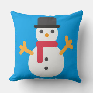 Weihnachtsschneemann Emoji Kissen