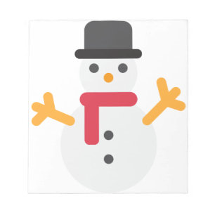 Weihnachtsschneemann Emoji Notizblock