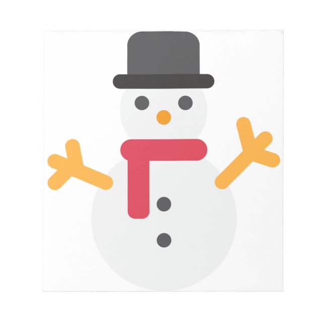 Weihnachtsschneemann Emoji Notizblock (Vorderseite)