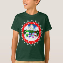 Weihnachtsschneemann Familie Kinder T - Shirt