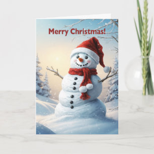 Weihnachtsschneemann Feiertagskarte