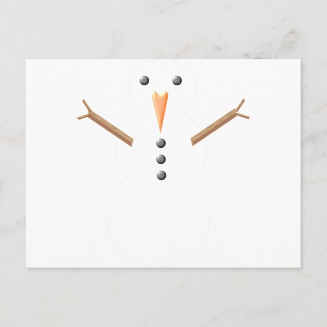 Weihnachtsschneemann Feiertagspostkarte (Vorderseite)