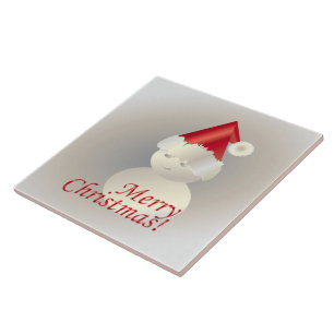 Weihnachtsschneemann Fliese