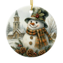 Weihnachtsschneemann im Vintage-Stil