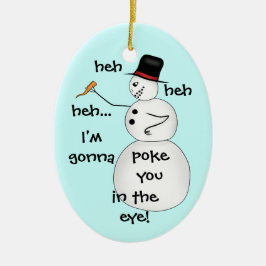 Weihnachtsschneemann Keramik Ornament