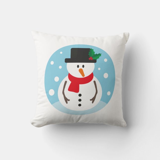 Weihnachtsschneemann Kissen (Vorderseite)