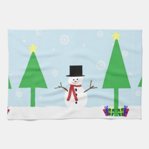 Weihnachtsschneemann Küchentuch