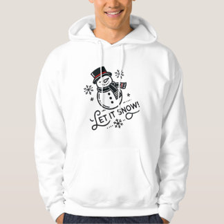 Weihnachtsschneemann lässt es schneien hoodie