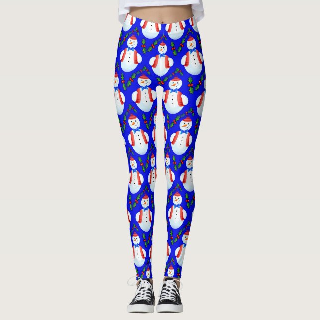 Weihnachtsschneemann-Leggings Leggings (Vorderseite)