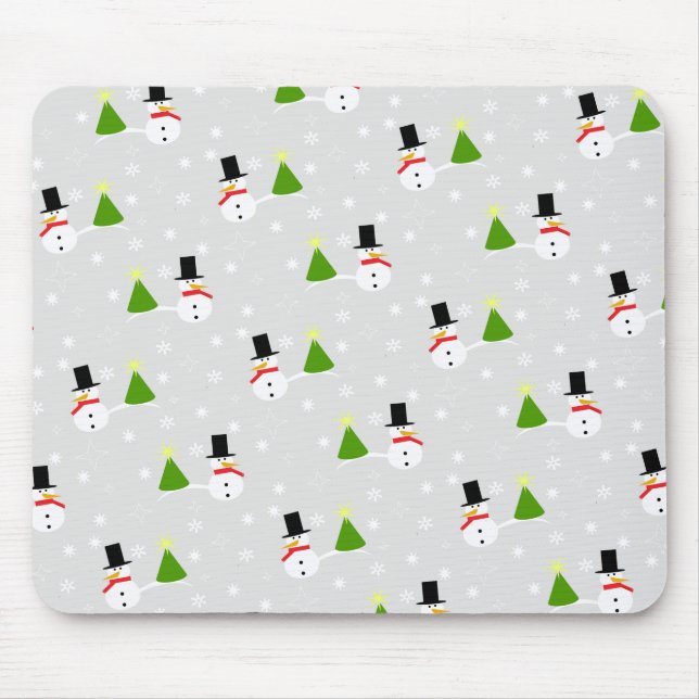 WeihnachtsSchneemann-Mausunterlage Mousepad (Vorne)