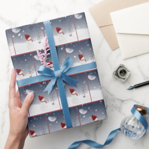 Weihnachtsschneemann mit Gold Star Geschenkpapier