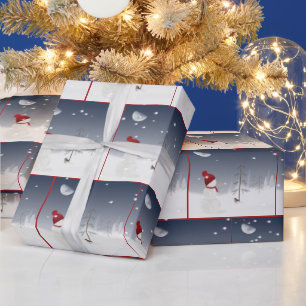 Weihnachtsschneemann mit Goldstar-Wrapping Paper Geschenkpapier