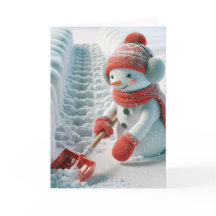 Weihnachtsschneemann mit rotem Schotter