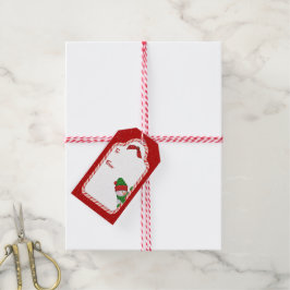 Weihnachtsschneemann mit Schneeflocken Geschenkanhänger