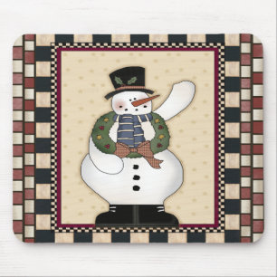 WeihnachtsSchneemann Mousepad