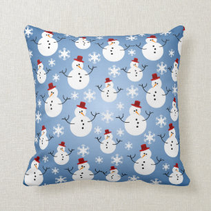WeihnachtsSchneemann-Muster Kissen