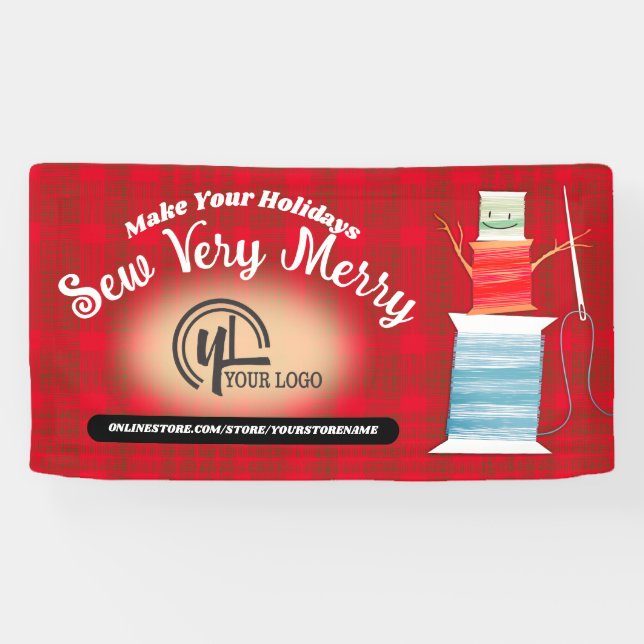 Weihnachtsschneemann nähen Stepphandwerk Banner (Horizontal)