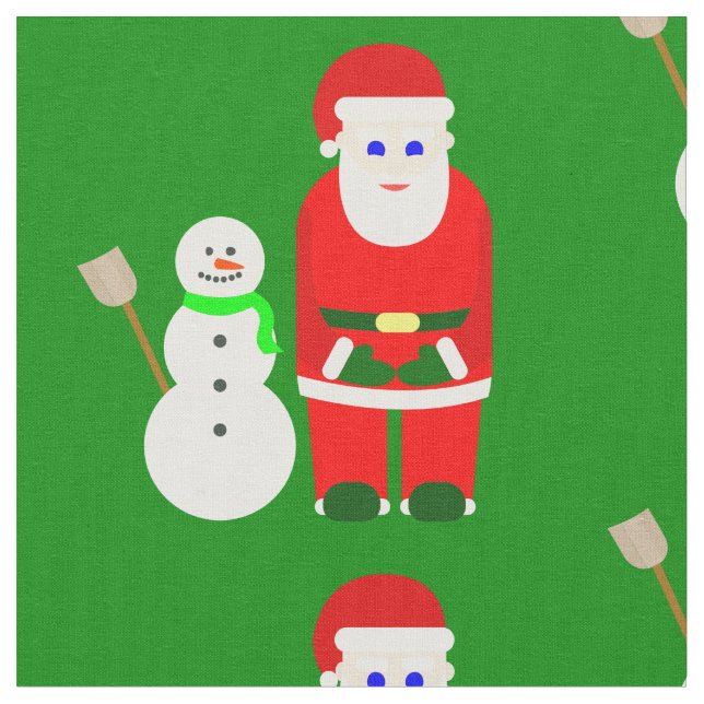 Weihnachtsschneemann niedlich stoff (Nahaufnahme)