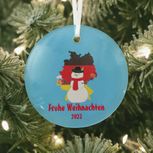 Weihnachtsschneemann Ornament Aus Glas