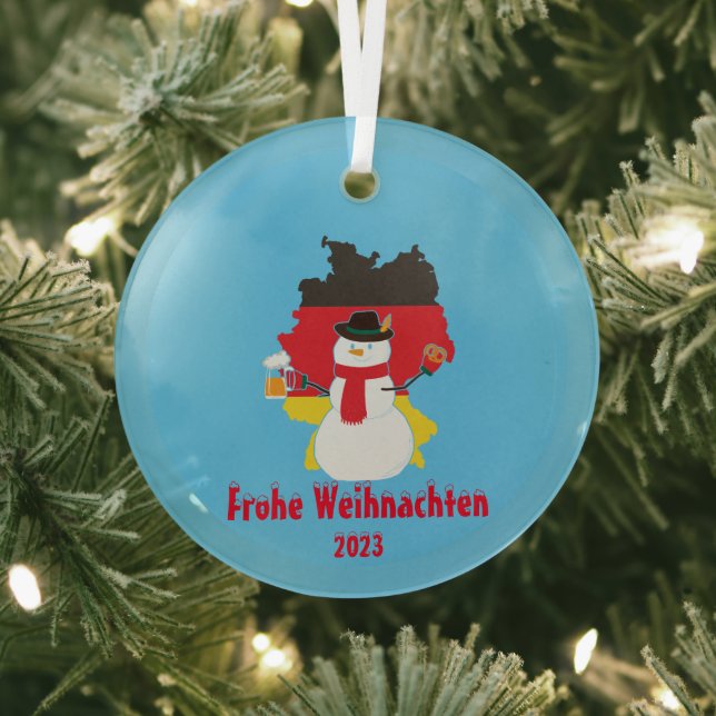 Weihnachtsschneemann Ornament Aus Glas (InSitu)