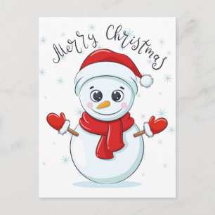 Weihnachtsschneemann Postkarte