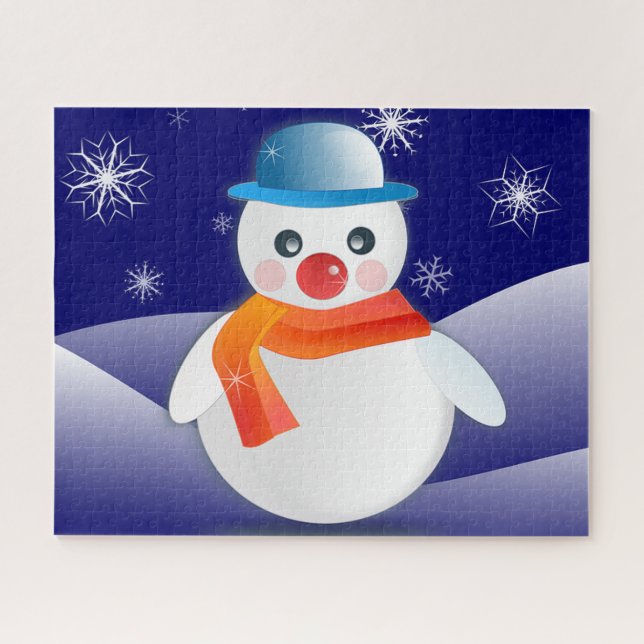 Weihnachtsschneemann Puzzle (Horizontal)