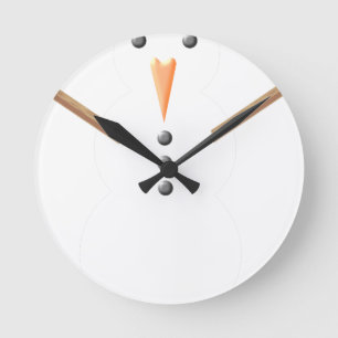 Weihnachtsschneemann Runde Wanduhr