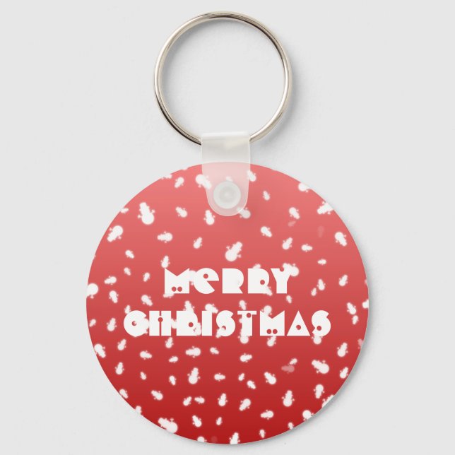 Weihnachtsschneemann Schlüsselanhänger (Vorderseite)