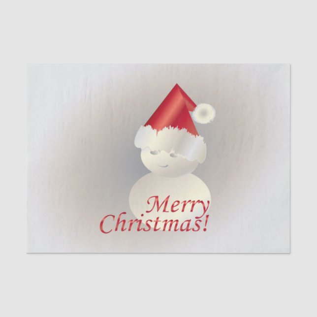 Weihnachtsschneemann Seidenpapier (Vorderseite)