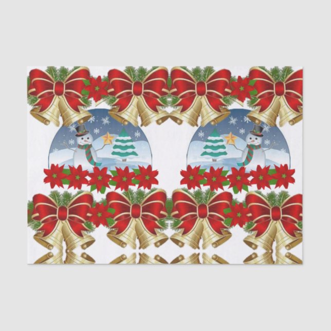 Weihnachtsschneemann Seidenpapier (Vorderseite)