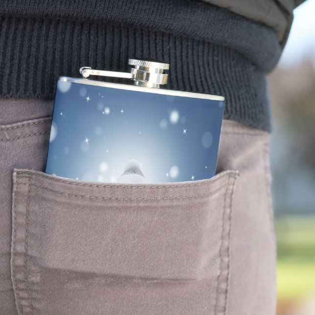 Weihnachtsschneemann SlipperyJoe grüner Schal m Flachmann (Beispiel)