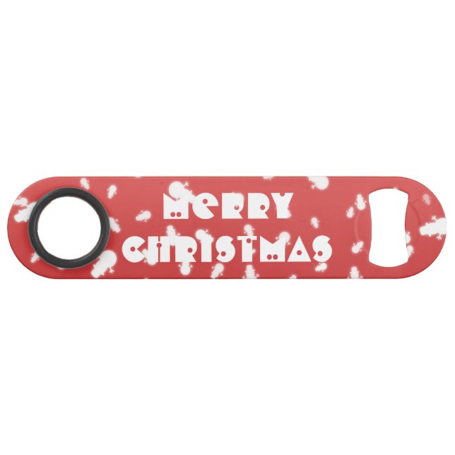 Weihnachtsschneemann Speed Flaschenöffner (Vorderseite (Horizontal))