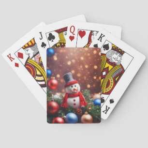 Weihnachtsschneemann Spielkarten