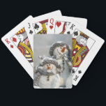WeihnachtsSchneemann Spielkarten<br><div class="desc">Frohe Feiertage frohe Weihnachten und guten Rutsch ins Neue Jahrkarten-Schneemann</div>
