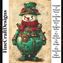 Weihnachtsschneemann Steampunk Vibe BK9 Decoupage