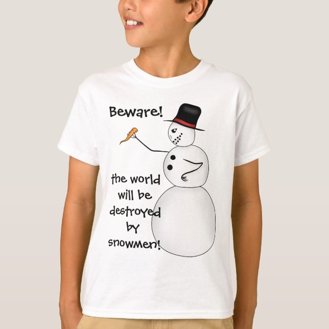 Weihnachtsschneemann T-Shirt (Vorderseite)