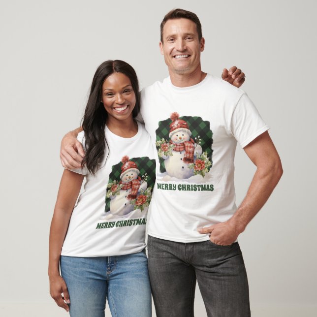 Weihnachtsschneemann T-Shirt (Unisex)